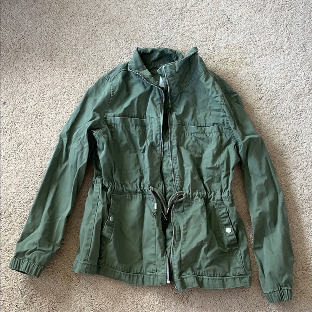 Green military utility jacket